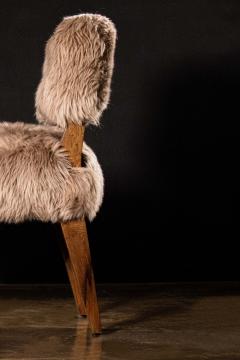  Costantini Design Modern Dining Chair in Exotic Wood and Sheepskin from Costantini Bruno Ovino - 2950341