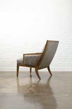  Costantini Design Modern Exotic Wood and Leather Lounge Chair by Costantini Belgrano In Stock - 2090011