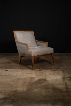  Costantini Design Modern Exotic Wood and Leather Lounge Chair by Costantini Belgrano In Stock - 2090015