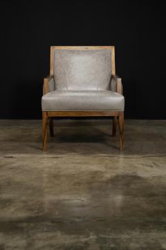  Costantini Design Modern Exotic Wood and Leather Lounge Chair by Costantini Belgrano In Stock - 2090016