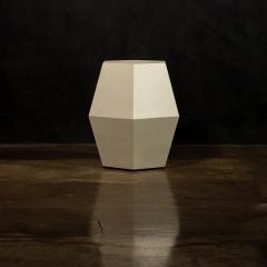  Costantini Design Modern Side Table in Cream Lacquer by Costantini Tamino Hex In Stock - 2683111