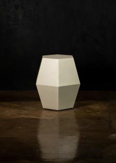  Costantini Design Modern Side Table in Cream Lacquer by Costantini Tamino Hex In Stock - 2683114