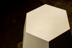  Costantini Design Modern Side Table in Cream Lacquer by Costantini Tamino Hex In Stock - 2683116