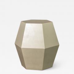  Costantini Design Modern Side Table in Cream Lacquer by Costantini Tamino Hex In Stock - 2684146