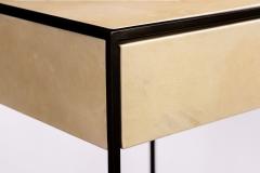  Costantini Design Modern Side Table in Metal and Parchment by Costantini Marcello in Stock - 4689998