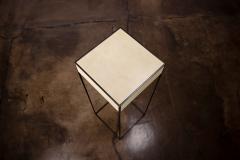  Costantini Design Modern Side Table in Metal and Parchment by Costantini Marcello in Stock - 4689999