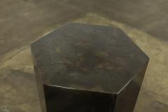  Costantini Design Modern Side Table in Patinated Steel from Costantini Ettore Hex In Stock  - 1897819