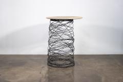  Costantini Design Modern Steel Wire and Parchment Side Table Richiamo Pergamino Table IN STOCK - 4458040