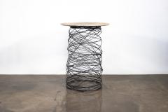  Costantini Design Modern Steel Wire and Parchment Side Table Richiamo Pergamino Table IN STOCK - 4458046