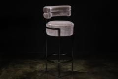  Costantini Design Modern Upholstered Round Bar Stool in COM and Metal by Costantini Mirabella - 3478471