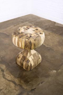  Costantini Design One of a Kind Hand Carved Solid Wood Side Table by Costantini In Stock - 2218791