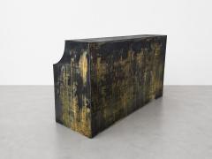  Costantini Design Patinated Metal Reception Bar with Bronze Undertones by Costantini Monolito - 4675807