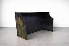  Costantini Design Patinated Metal Reception Bar with Bronze Undertones by Costantini Monolito - 4675832