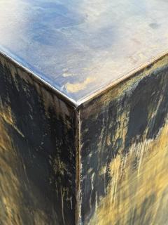  Costantini Design Patinated Metal Reception Bar with Bronze Undertones by Costantini Monolito - 4675834