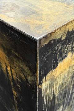  Costantini Design Patinated Metal Reception Bar with Bronze Undertones by Costantini Monolito - 4676227