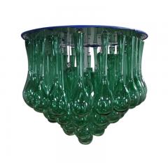  Costantini Design Raffaela Hand Blown Green Glass and Steel Chandelier by Costantini - 3326352