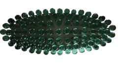  Costantini Design Raffaela Hand Blown Green Glass and Steel Chandelier by Costantini - 3326354