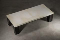  Costantini Design Rectangular Modern Metal and Parchment Coffee Table by Costantini Michelangelo - 3779665