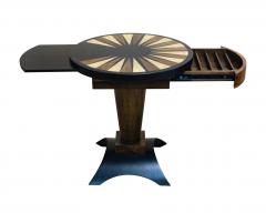  Costantini Design Round Backgammon Cocktail Table in Ebony and Bird s Eye Maple Inlay Cherchio - 2823444