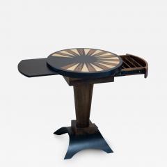  Costantini Design Round Backgammon Cocktail Table in Ebony and Bird s Eye Maple Inlay Cherchio - 2828320