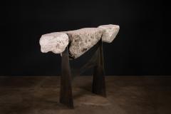  Costantini Design Sculptural Console from Volcanic Rock and Metal by Costantini Fortezza - 4600522