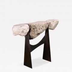  Costantini Design Sculptural Console from Volcanic Rock and Metal by Costantini Fortezza - 4602295
