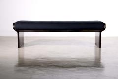  Costantini Design Sculptural Modern Oil Rubbed Bronze and Fabric Bench by Costantini Elia - 3363024