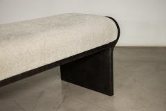  Costantini Design Sculptural Modern Oil Rubbed Bronze and Fabric Bench by Costantini Elia - 4098484