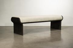  Costantini Design Sculptural Modern Oil Rubbed Bronze and Fabric Bench by Costantini Elia - 4098485
