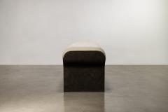  Costantini Design Sculptural Modern Oil Rubbed Bronze and Fabric Bench by Costantini Elia - 4098486