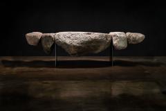  Costantini Design Sculptural Stone and Iron Functional Art Bench by William Stuart for Costantini - 3142084