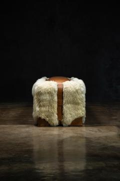  Costantini Design Shearling and Leather Custom Contemporary Bench from Costantini Ovino - 2121261