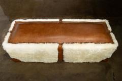  Costantini Design Shearling and Leather Custom Contemporary Bench from Costantini Ovino - 4058237