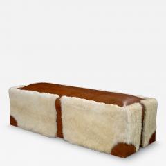  Costantini Design Shearling and Leather Custom Contemporary Bench from Costantini Ovino - 4061434