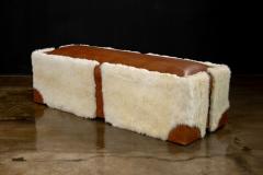  Costantini Design Sheepskin and Leather Custom Contemporary Bench by Costantini Ovino - 4600638