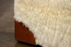  Costantini Design Sheepskin and Leather Custom Contemporary Bench by Costantini Ovino - 4600641