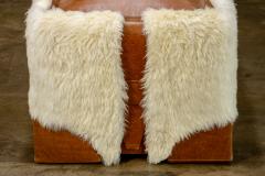  Costantini Design Sheepskin and Leather Custom Contemporary Bench by Costantini Ovino - 4600643