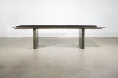  Costantini Design Twin Pedestal Table in Gun Metal Patinated Steel by Costantini Andre Fierro - 4496855