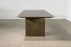  Costantini Design Twin Pedestal Table in Gun Metal Patinated Steel by Costantini Andre Fierro - 4496857