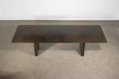  Costantini Design Twin Pedestal Table in Gun Metal Patinated Steel by Costantini Andre Fierro - 4496859