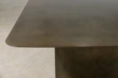  Costantini Design Twin Pedestal Table in Gun Metal Patinated Steel by Costantini Andre Fierro - 4496862