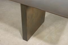  Costantini Design Twin Pedestal Table in Gun Metal Patinated Steel by Costantini Andre Fierro - 4496863