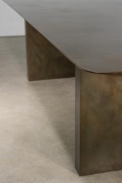  Costantini Design Twin Pedestal Table in Gun Metal Patinated Steel by Costantini Andre Fierro - 4496865