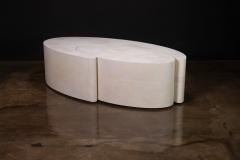  Costantini Design White Parchment Modern Sculptural Nesting Coffee Tables by Costantini Cadenza - 4690860