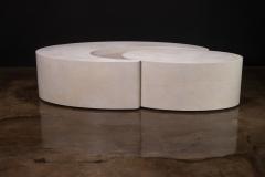  Costantini Design White Parchment Modern Sculptural Nesting Coffee Tables by Costantini Cadenza - 4690862