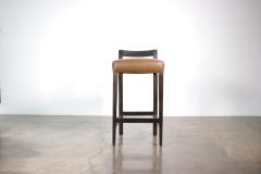 Costantini Design Wood Contemporary Low Back Stool in Leather from Costantini Umberto In Stock - 4691487