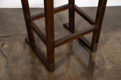  Costantini Design Wood Counter Stool with Slung Leather and Bronze by Costantini Piero In Stock - 4691528