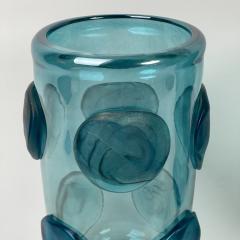  Costantini Murano Late 20th Century Pair of Light Blue Murano Art Glass Vases by Costantini - 2905099