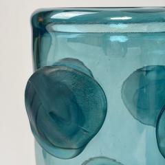  Costantini Murano Late 20th Century Pair of Light Blue Murano Art Glass Vases by Costantini - 2905100