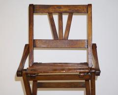  Cosulich Interiors Antiques Antique 1950s Italian Handcrafted Oak Doll Miniature Folding Chair - 724214